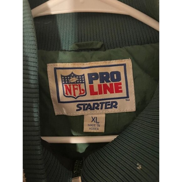 VTG Starter Green Bay Packers Pullover Anorak Hooded Jacket Coat Sz XL 90s - Picture 5 of 9